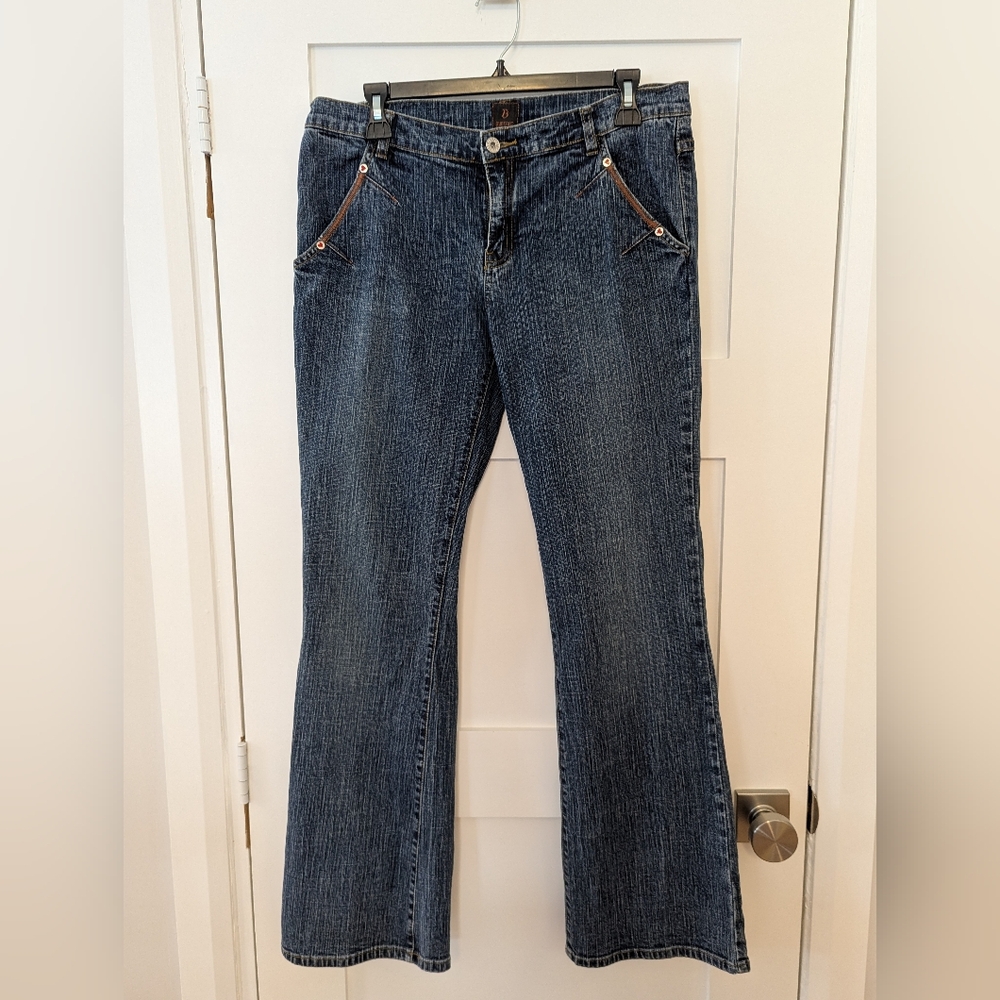 Buffalo David Bitton Vintage Flare Jeans With Heart Rivets